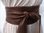 Brown Handmade Leather Obi Sash Wrap Tie Belt