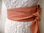 Peach Peachy Pink Salmon Handmade Leather Tie Belt
