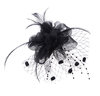 Black Flower Fascinator Hair Clip / Brooch
