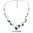 Medium Necklace Silver Turquoise Enamel