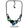Necklace Black Turquoise Enamel