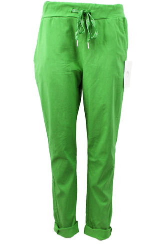 Green Stretch Trousers, Green Magic Pants