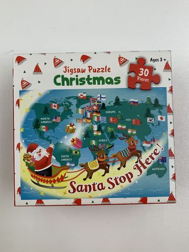 Santa Stop Here Christmas Jigsaw Puzzle