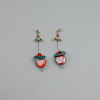 Handmade earrings with cermic beads