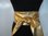 Gold Leather Obi Belt, Gold Handmade Leather Belt, Gold Sash, Gold Double Wrap