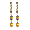 Crystal and agate handmade earrings