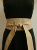 Beige Handmade Leather Obi Sash Wrap Tie Belt