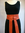 Orange Handmade Leather Obi Sash Wrap Tie Belt