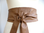 Tan Handmade Leather Obi Sash Wrap Tie Belt