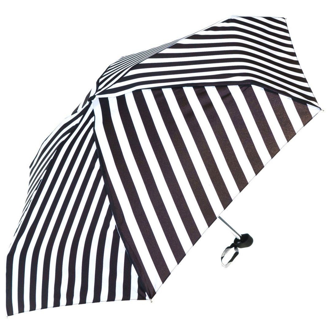 Monochrome Strips Ladies Mini Compact Umbrella