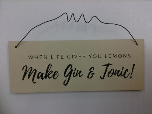 When life gives you lemons... make gin & tonic