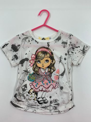 T-Shirt for Toddlers, Girl and Puppy, Rhinestones and Glitter