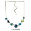 Abstract Enamel Necklace - Turquoise