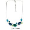 Turquoise Abstract Enamel Necklace