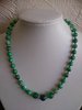 Grass Green Beaded Necklace - Glass and Agate