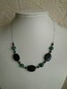 Black and Green Invisible Wire Necklace