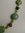 Green Swirls Lampwork Glass Beaded Necklace