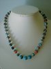 Blue Speckled Beaded Necklace