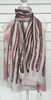 Pink Stripy Scarf with Silver Foil Detail