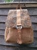 Natural Cork Backpack with Stained Glass Print