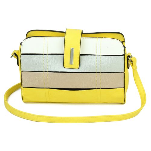 Striped Yellow Shoulder Bag