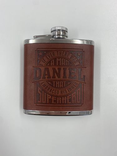 Personalised Hip Flask, Daniel