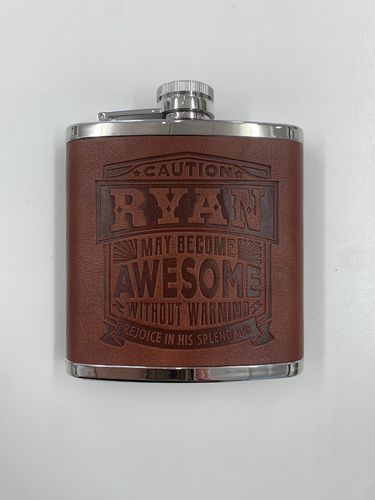 Personalised Hip Flask, Ryan
