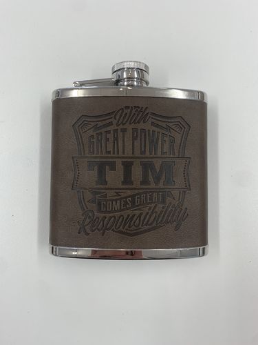 Mens Personalised Hip Flask,Tim
