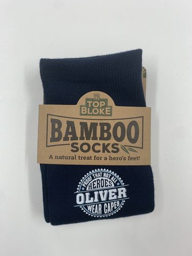 Personalised Bamboo Socks For Men, Oliver