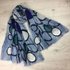 Blue Scarf with Large Circles