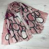 Pink Scarf with Large Circles