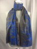 Grey and Blue Scarf Abstract Print