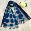 Blue Scarf with Tassels