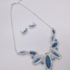 Blue Necklace, Blue Earrings, Blue Jewellery Set