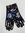 Black Metallic Floral Print Gloves For Women