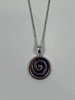Purple Swirl Pendant, Abalone Shell Purple Pendant