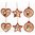 Snowman Wood Christmas Baubles, Stars and Hearts