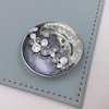 Abstract Magnetic Brooch - Silver And Grey