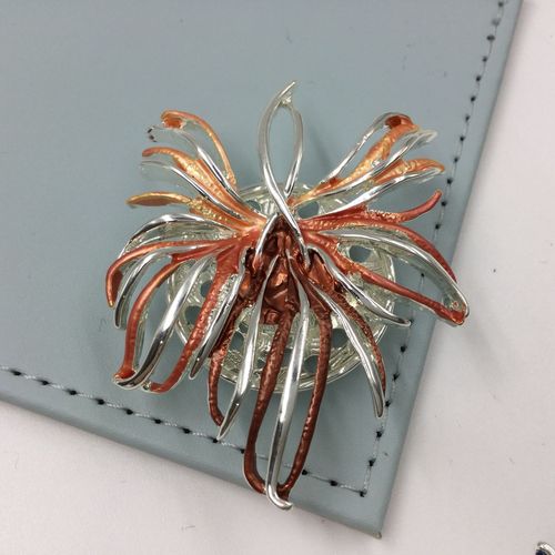 Orange Leaf Magnetic Brooch