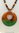 Agate Round Pendant Necklace - Brown and Green