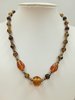 Amber Colour Glass Beaded Necklace