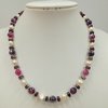 Pink Agate and Freshwater Pearls Necklace