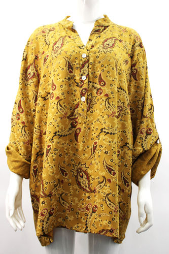 Floral Paisley Blouse in Mustard