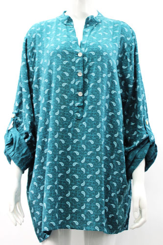 Paisley Blouse in Turquoise
