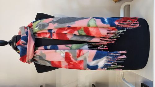 Colourful Winter Scarf Pink Multi