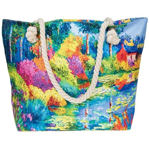 Impressionist Garden Painting Tote Bag