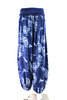 Harem Trousers Navy Blue and White Swirls