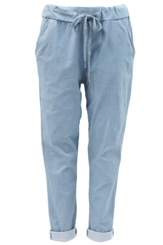 Pale Blue Stretch Trousers Magic Pants