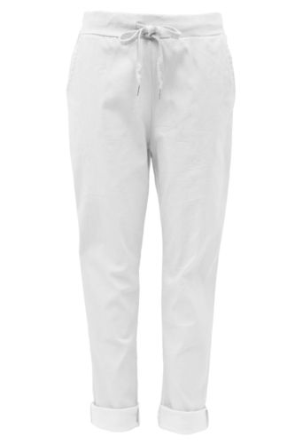 White Stretch Trousers Magic Pants