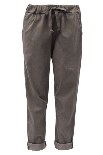 Taupe Stretch Trousers Magic Pants